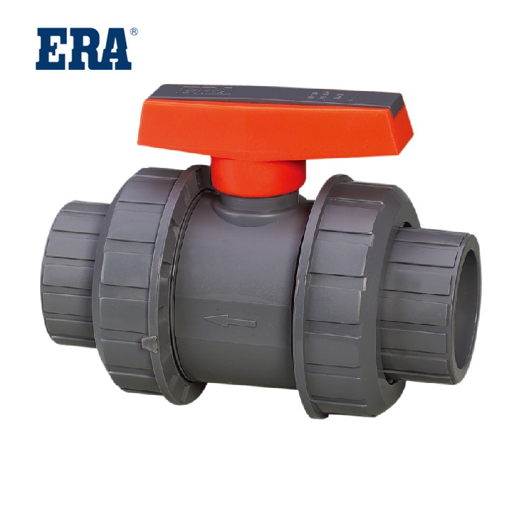 Double union shop pvc ball valve